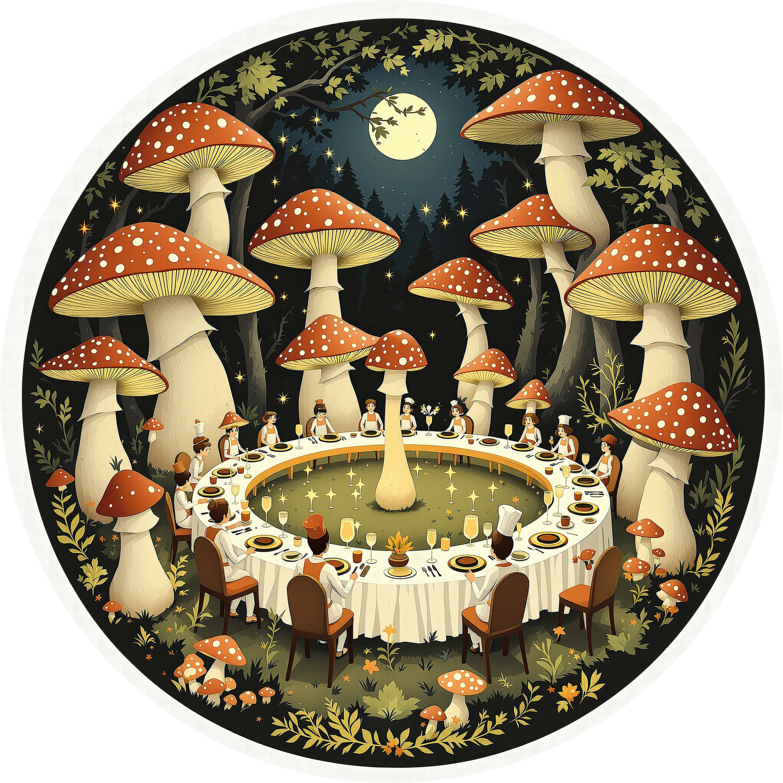 Agaricus symposium — design motif