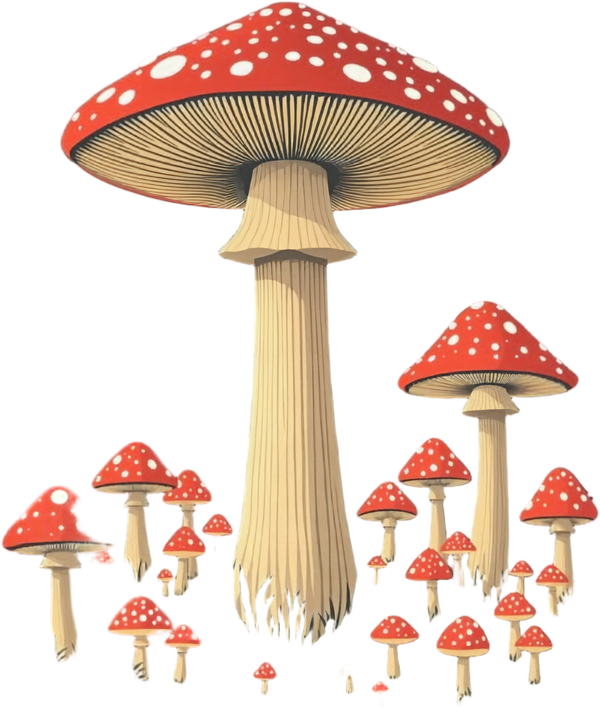 Amanita orchestralis — Plate VII — design motif