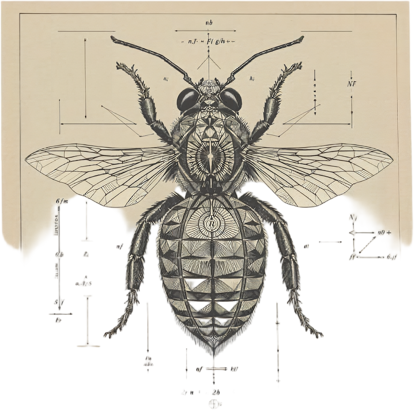 Apis geometrica — Planche XII — design motif