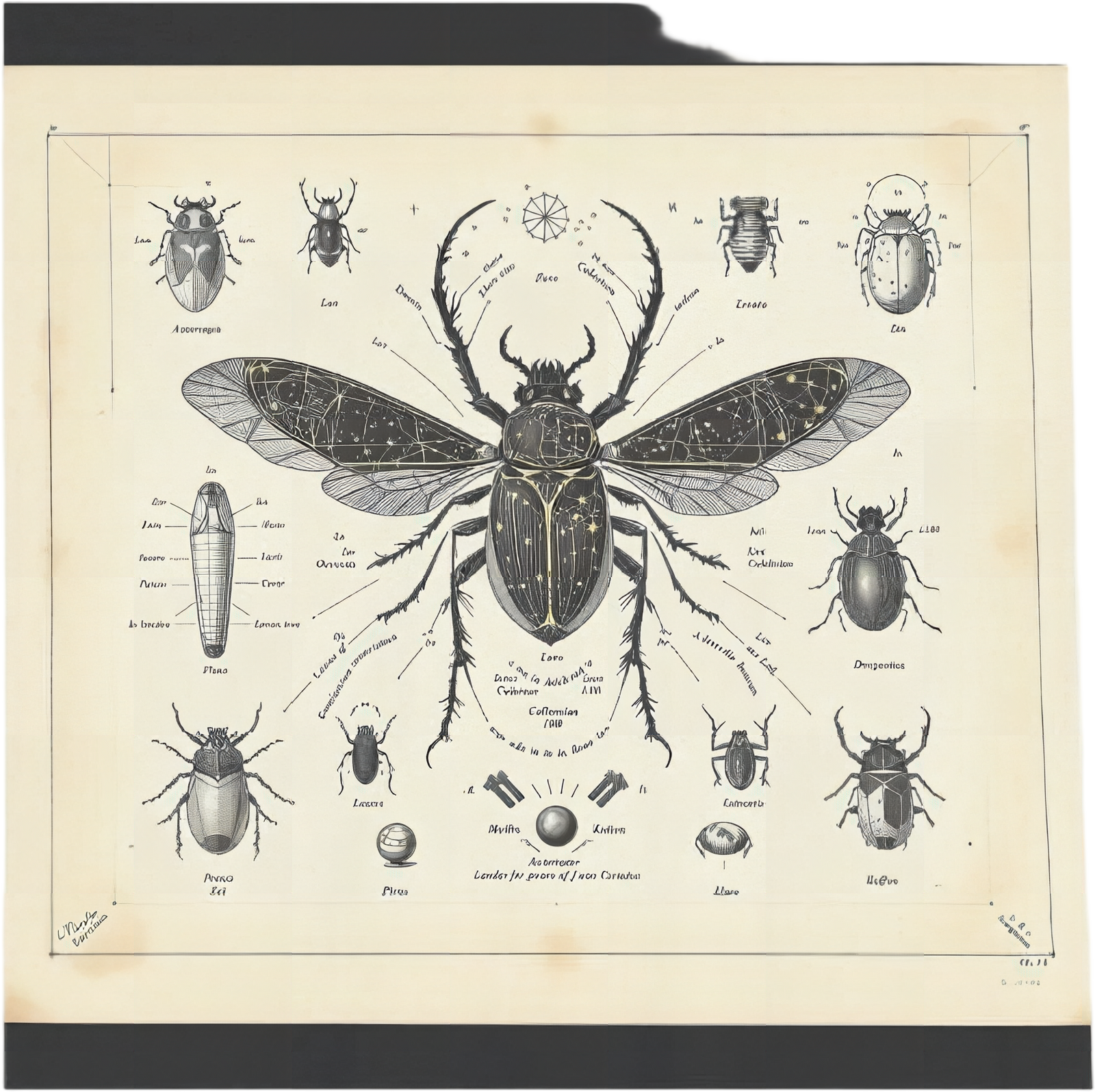 Coleoptera astronomicus — Planche V — design motif