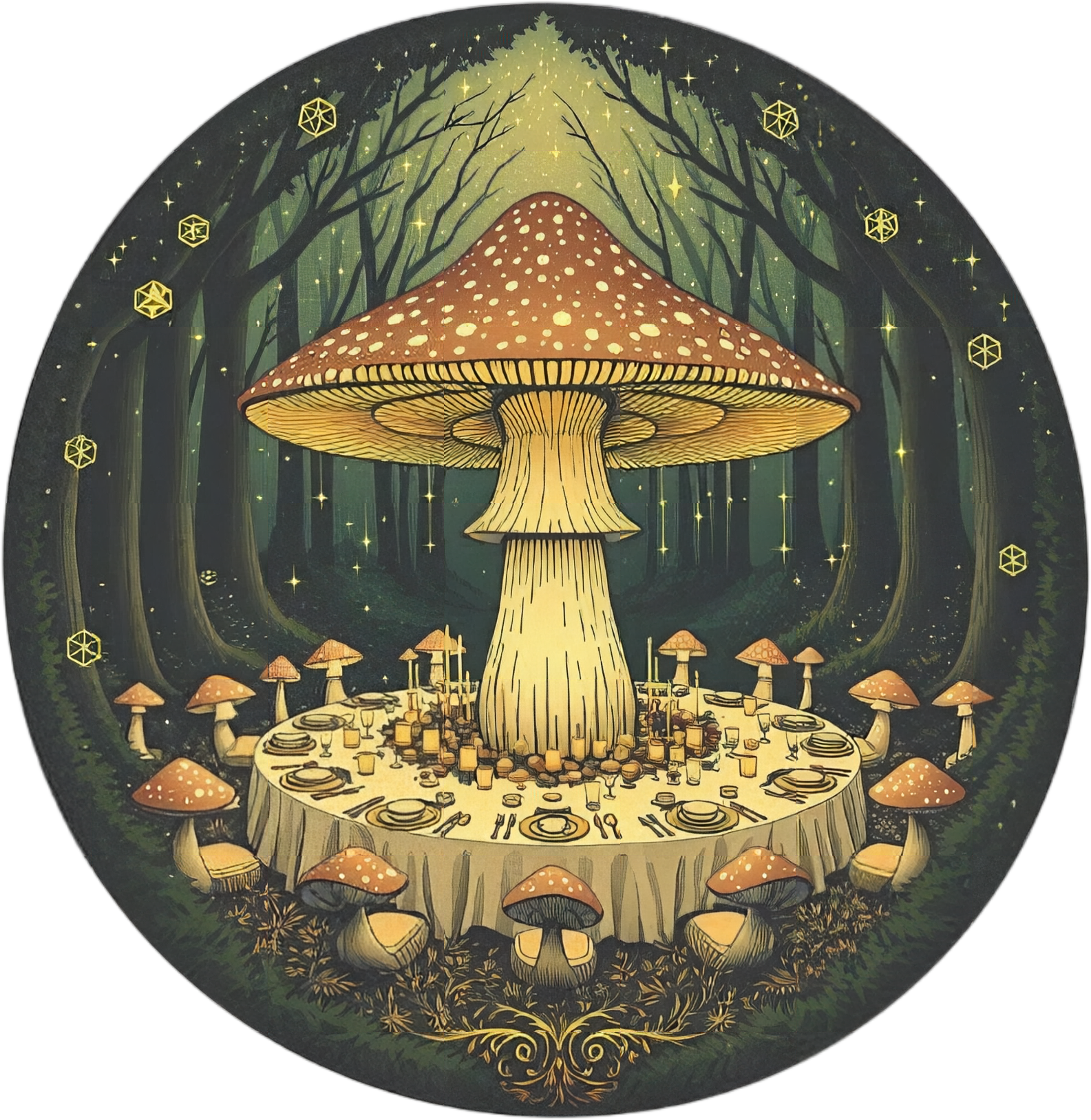 Fungicus banquetus — Plate IV — design motif