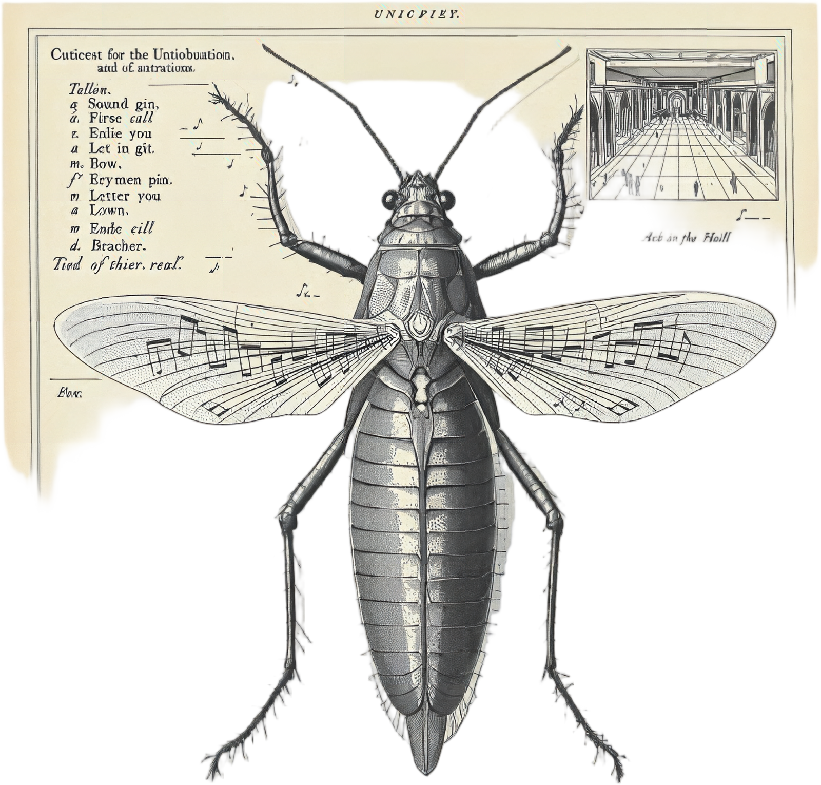 Gryllus melodicus — Planche IX — design motif