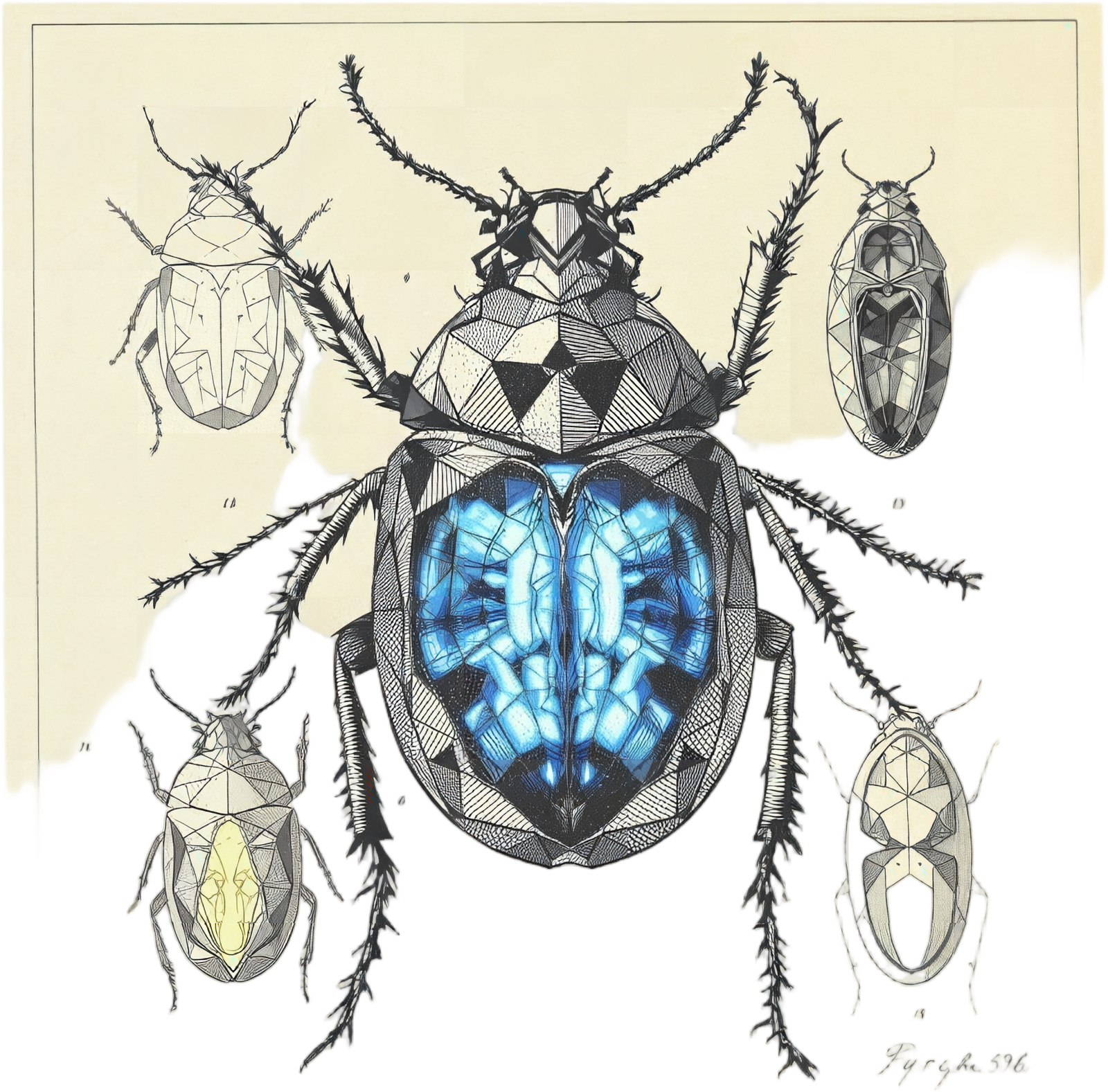 Scarabaeus luminis — Planche II — design motif