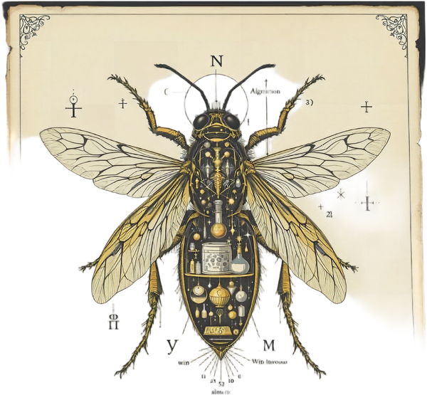 Vespa alchemica — Planche X — design motif